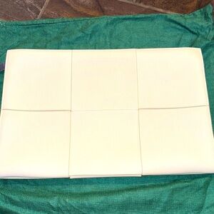 Bottega Veneta Double Zipper Document Case off white Intreccia EUC